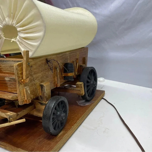 Vintage western 2 horse and wagon working plugin lamp rs01 - Picture 14 of 15